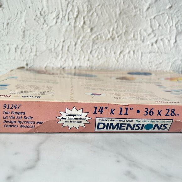 Charles Wysocki Too Pooped Cat on Tree Limb Paint By Number Kit Dimensions - Picture 7 of 12